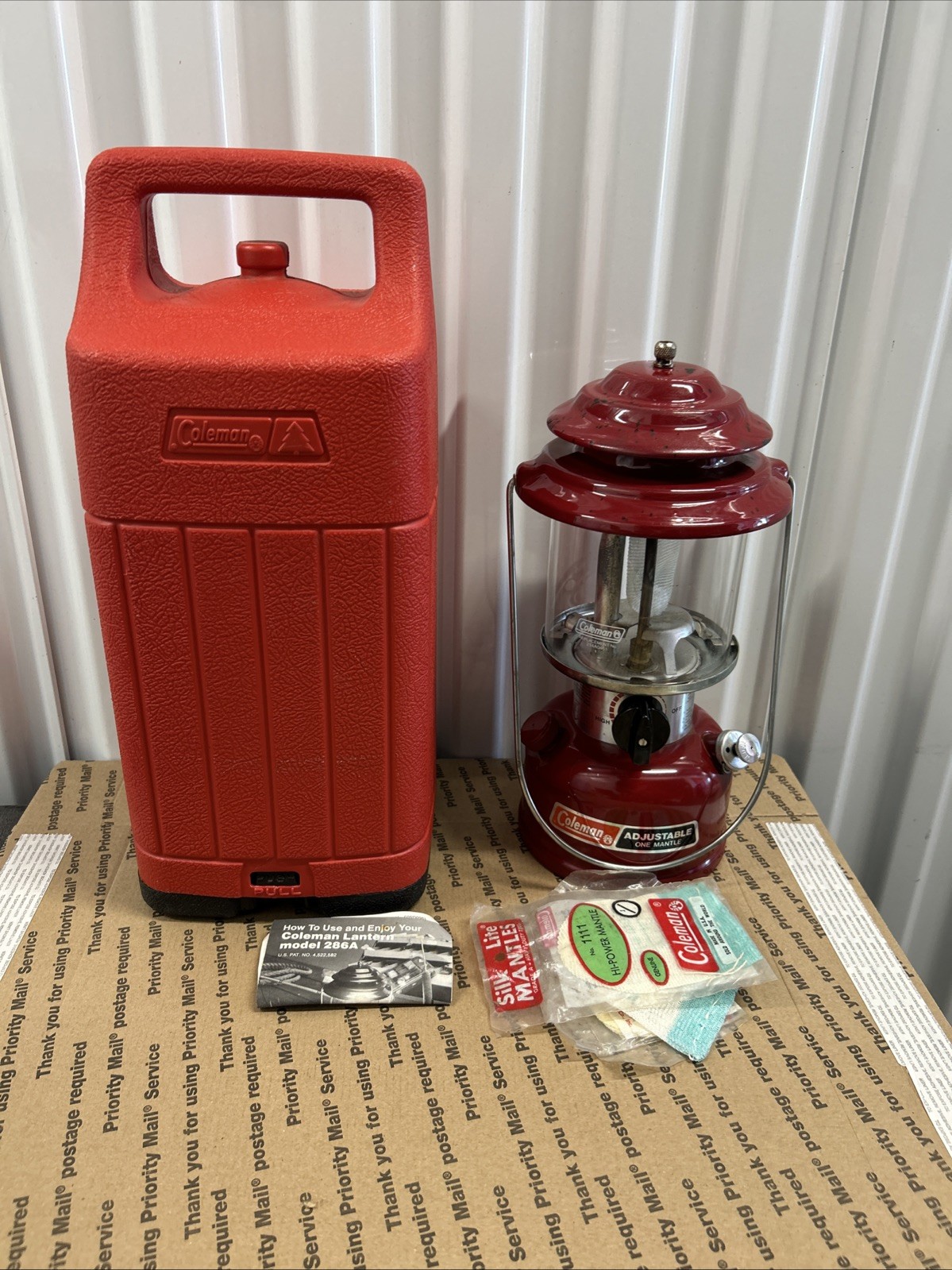 Coleman One Mantle Lantern 286a700 1988 Red RARE FAST SHIPPING