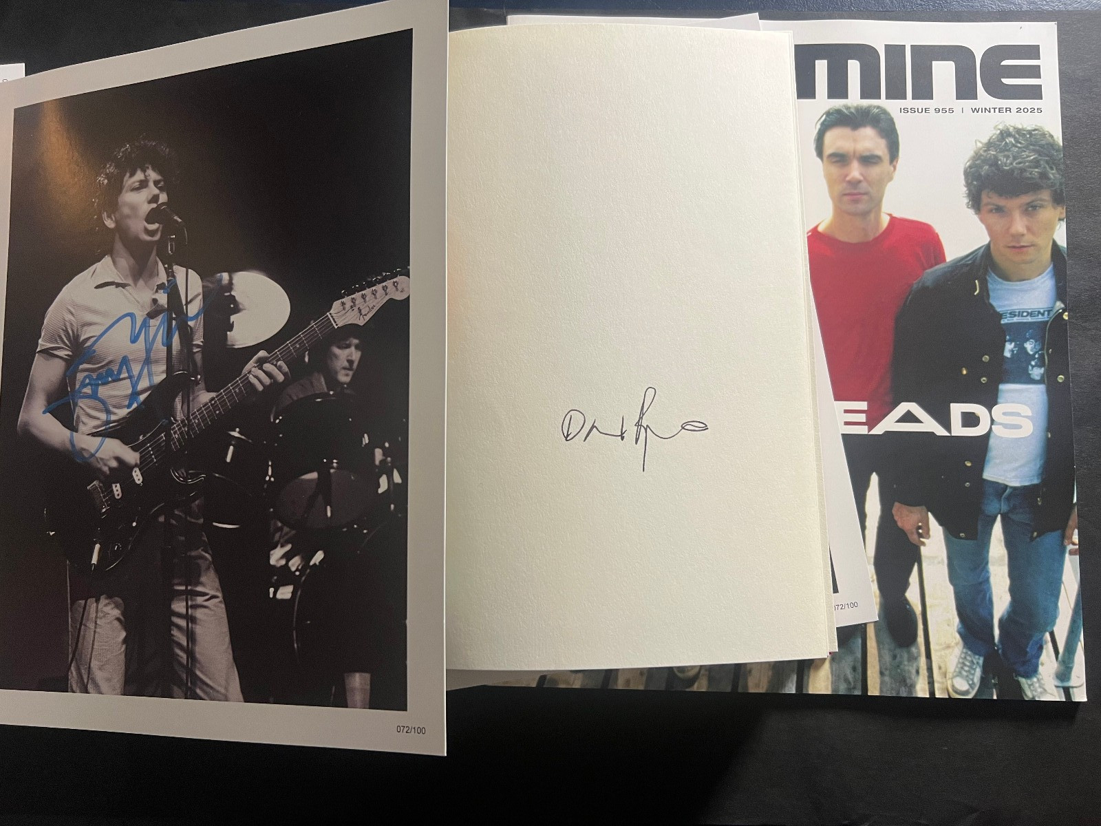 Talking Heads Signed Group Lot David Byrne & Jerry Harrison Book & Photo Talking Heads Signed Group Lot David Byrne & Jerry Harrison Book & Photo