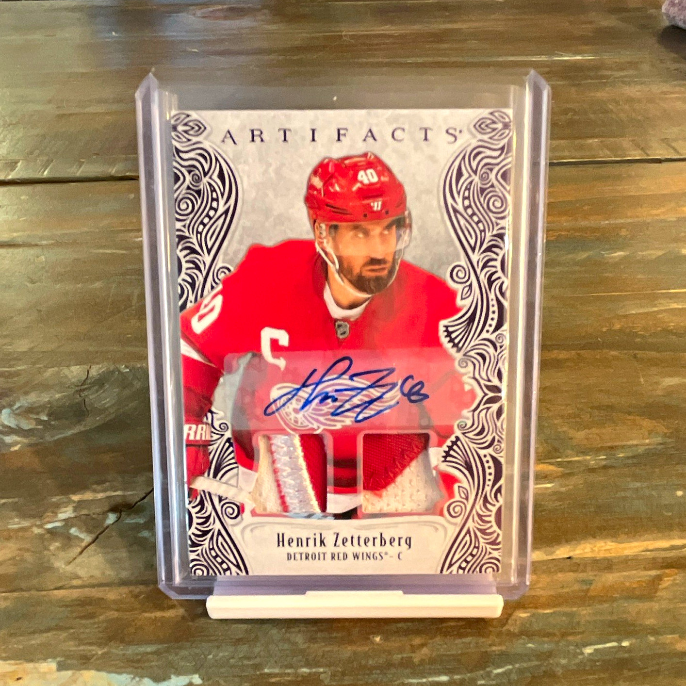 Upper Deck 2025-26 Artifacts Greats Henrik Zetterberg #157 Purple Auto Mat /10 Upper Deck 2025-26 Artifacts Greats Henrik Zetterberg #157 Purple Auto Mat /10