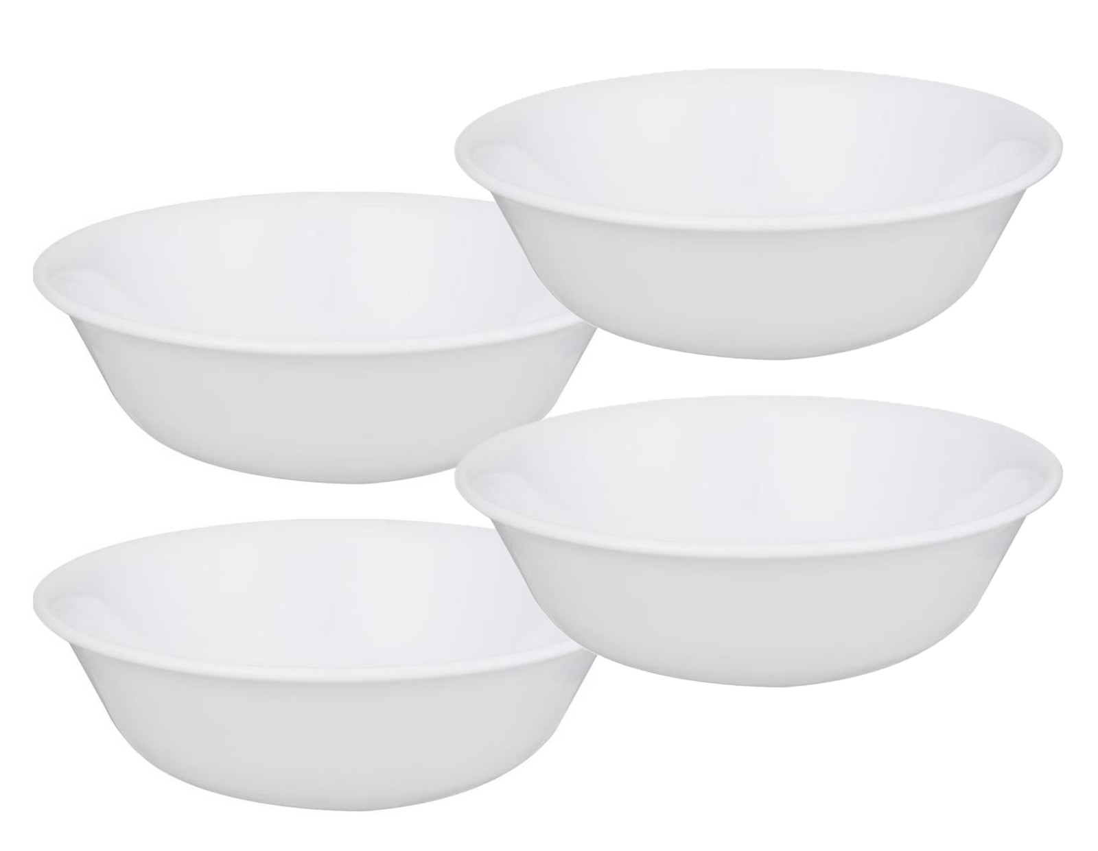 (4 Pack) Corelle Winter Frost White 18 oz Soup Bowl Set