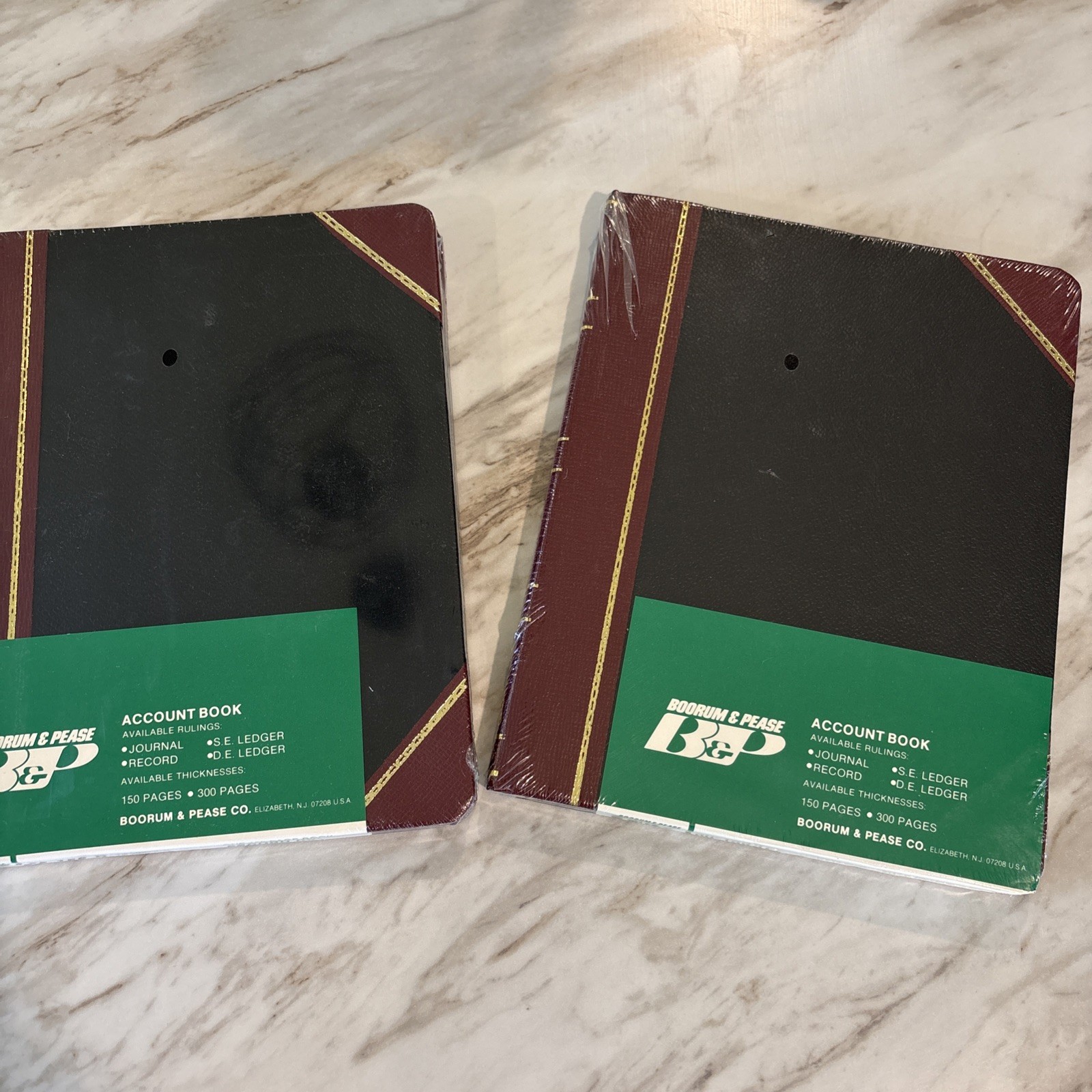Boorum & Pease Columnar Book Lot Of 2 Record Ledger 21-300-R  Acid Free Sealed