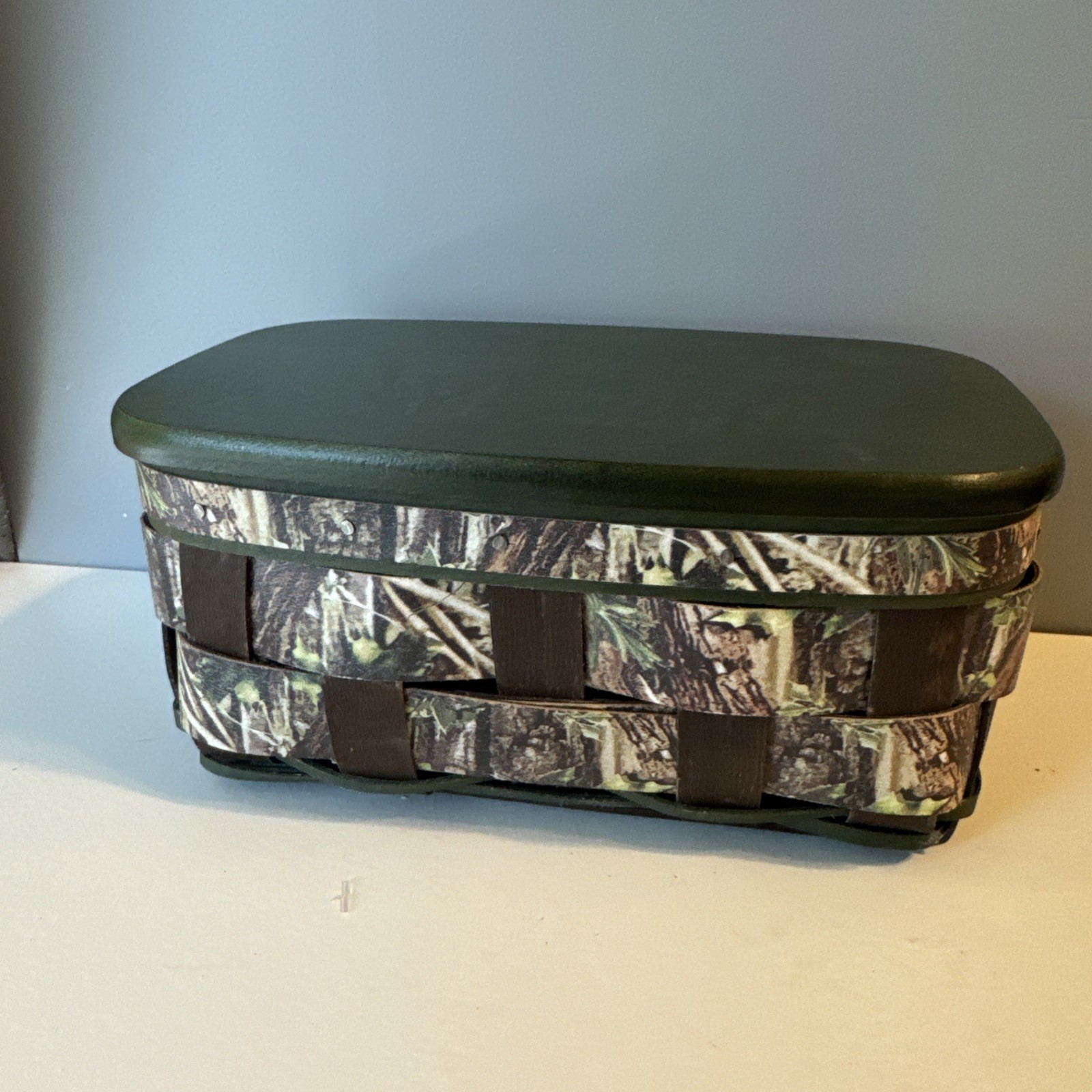 NEW 2013 Longaberger Camo Caddy Basket W/ Lid & Protector