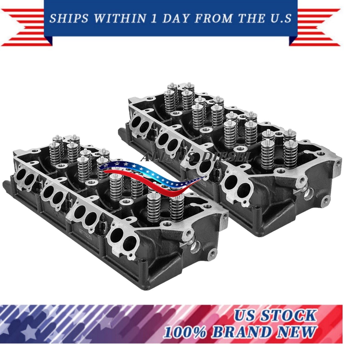 2Pcs New Cylinder Head 20mm for FORD Super Duty F250 F350 6.0L V8 Powerstroke 2Pcs New Cylinder Head 20mm for FORD Super Duty F250 F350 6.0L V8 Powerstroke