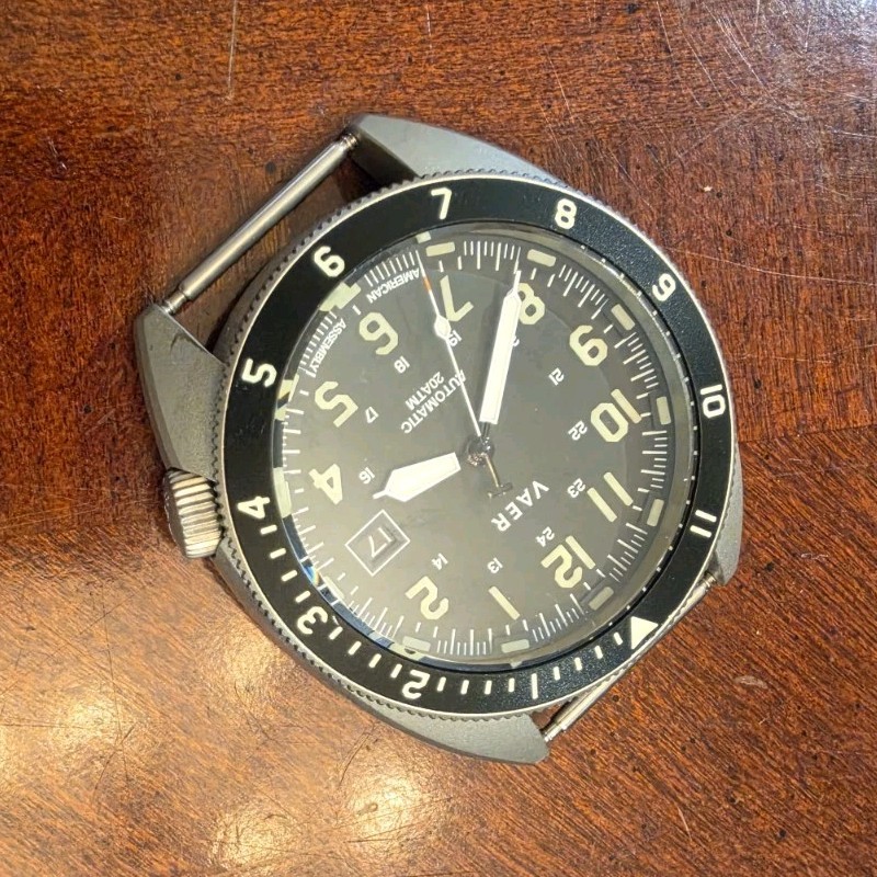 Vaer A4 tactical field  Automatic 41.5mm Black Dial Date NATO Strap Box Papers