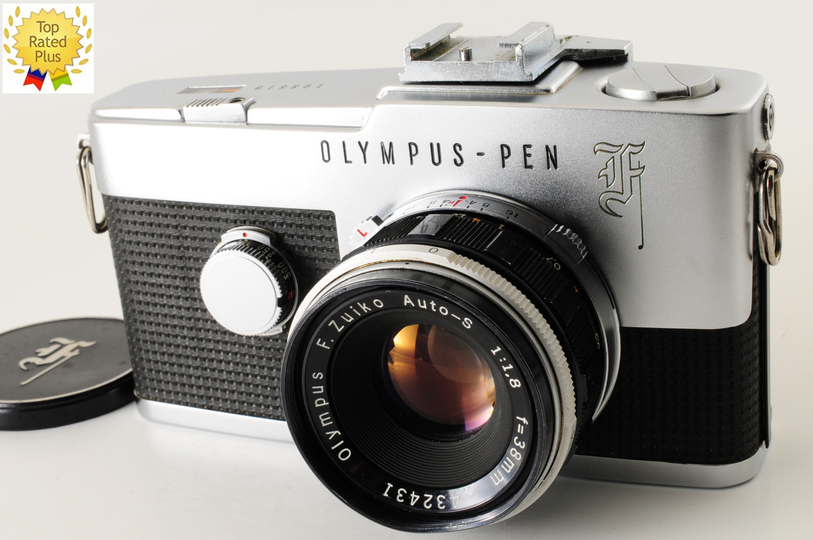 OLYMPUS PEN-F 35mm Half Flame Film Camera 38mm F1.8 【Near MINT w/Cap】JAPAN #558