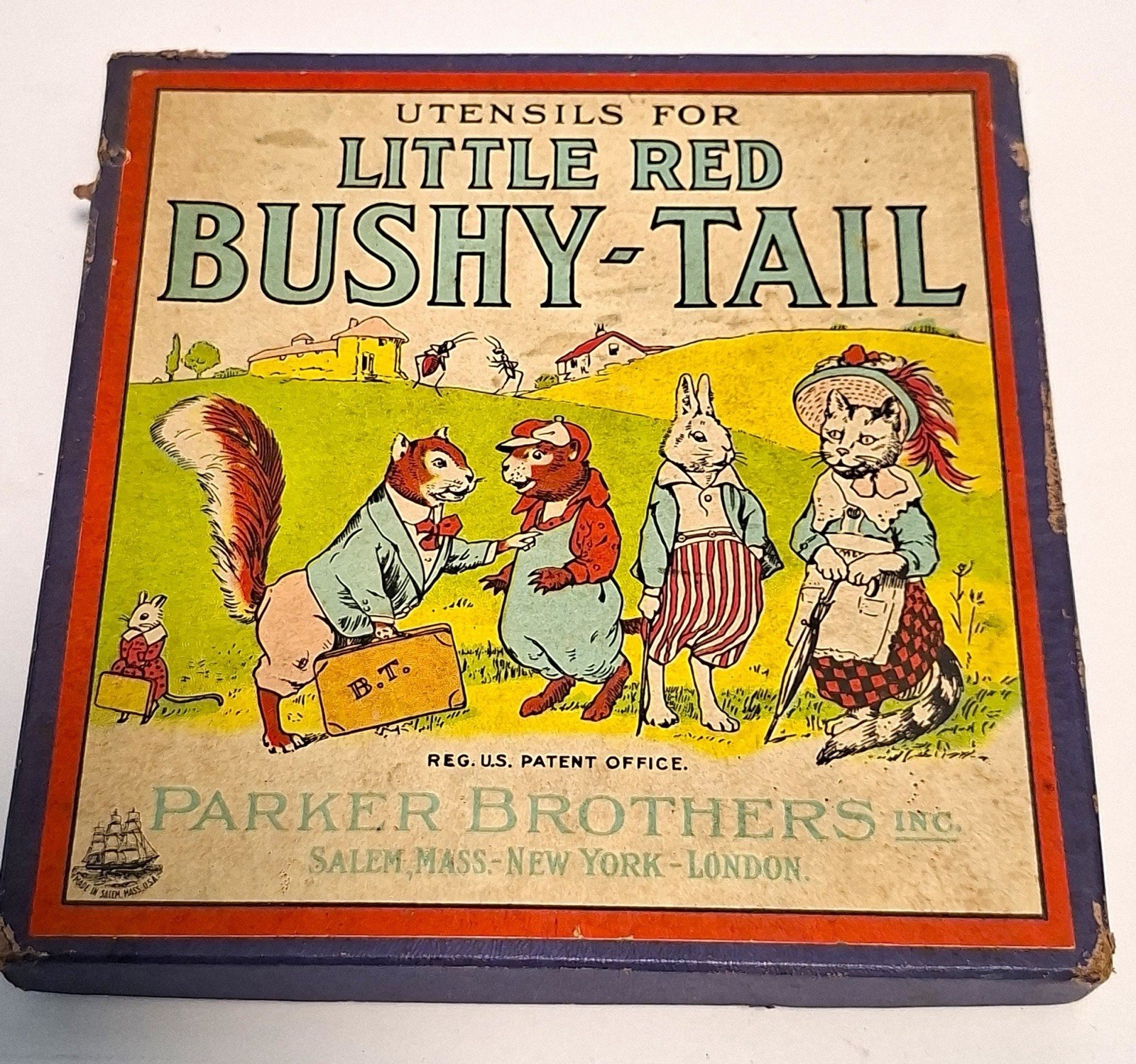 antique 1921 Little Red Bushy-Tail children's board game Parker Brothers. antique 1921 Little Red Bushy-Tail children's board game Parker Brothers.