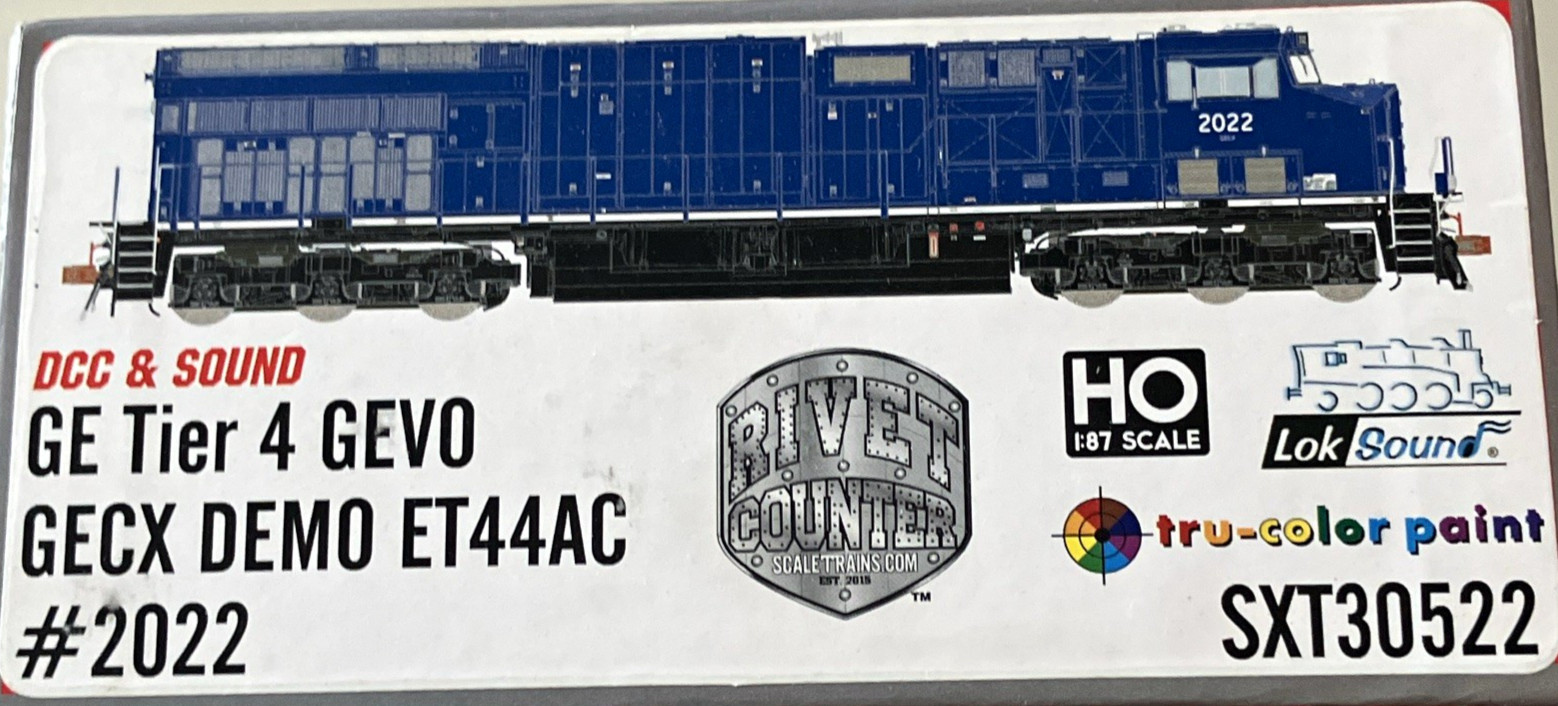 ScaleTrains HO GE Tier 4 GEVO ET44AC GECX Demo #2022 DCC & Sound SXT30522