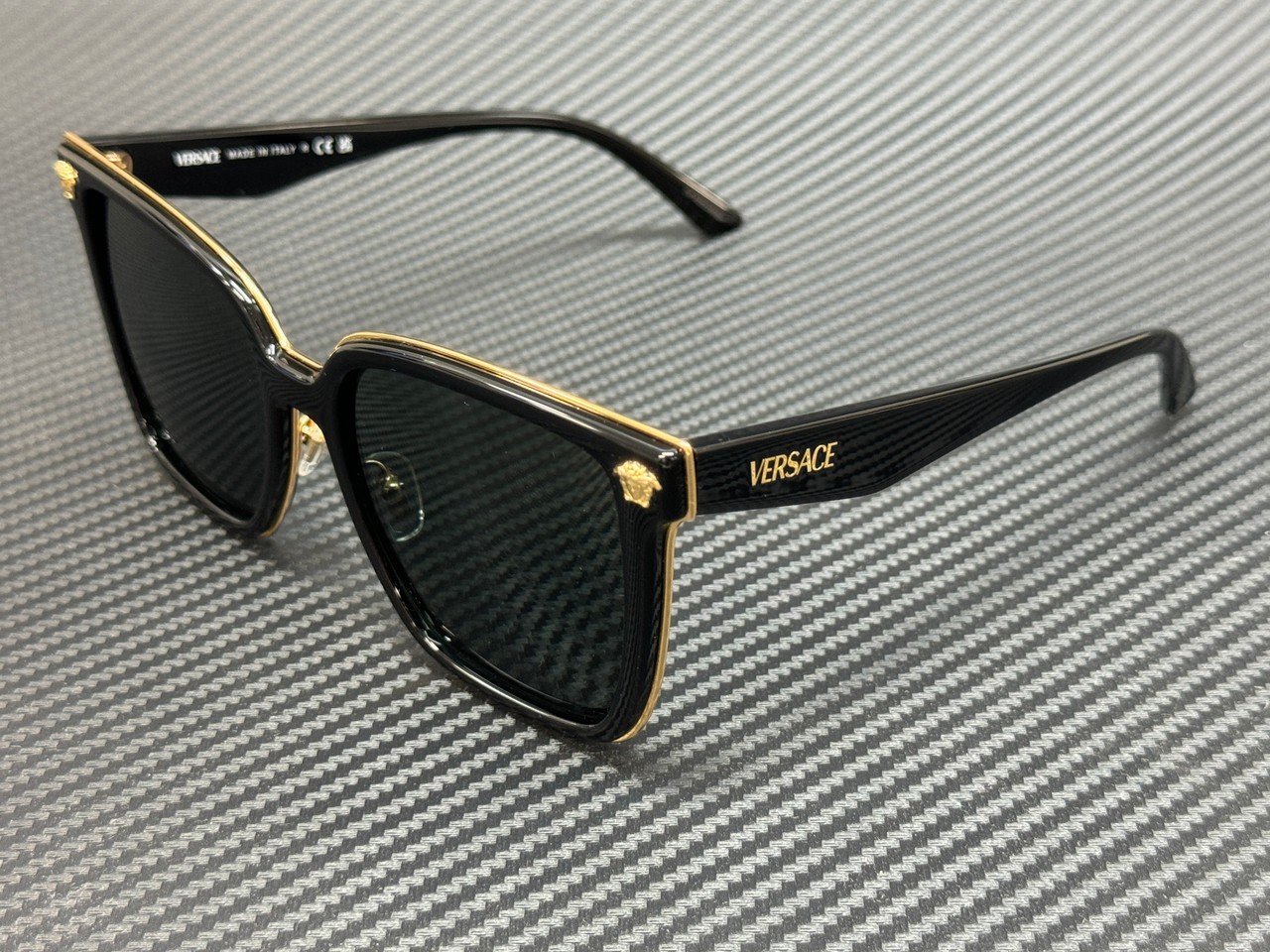VERSACE VE2278D GB1 87 Black Grey Women\'s 58 mm Sunglasses