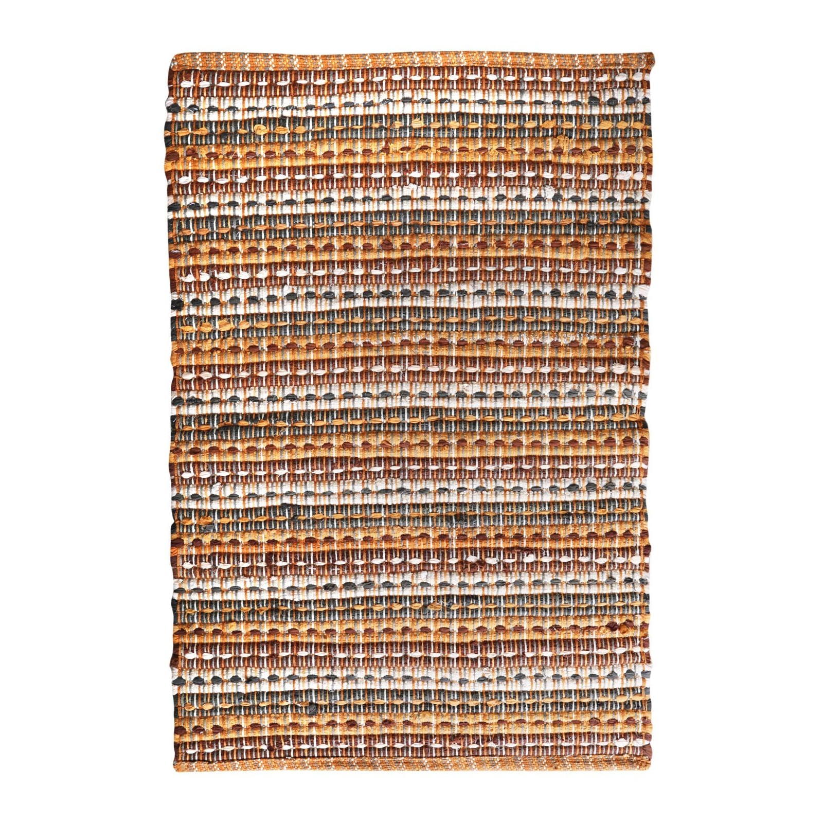 Chindi Bath Rug 24x36-100% Cotton Soft Absorbent and Machine Washable Shower ...