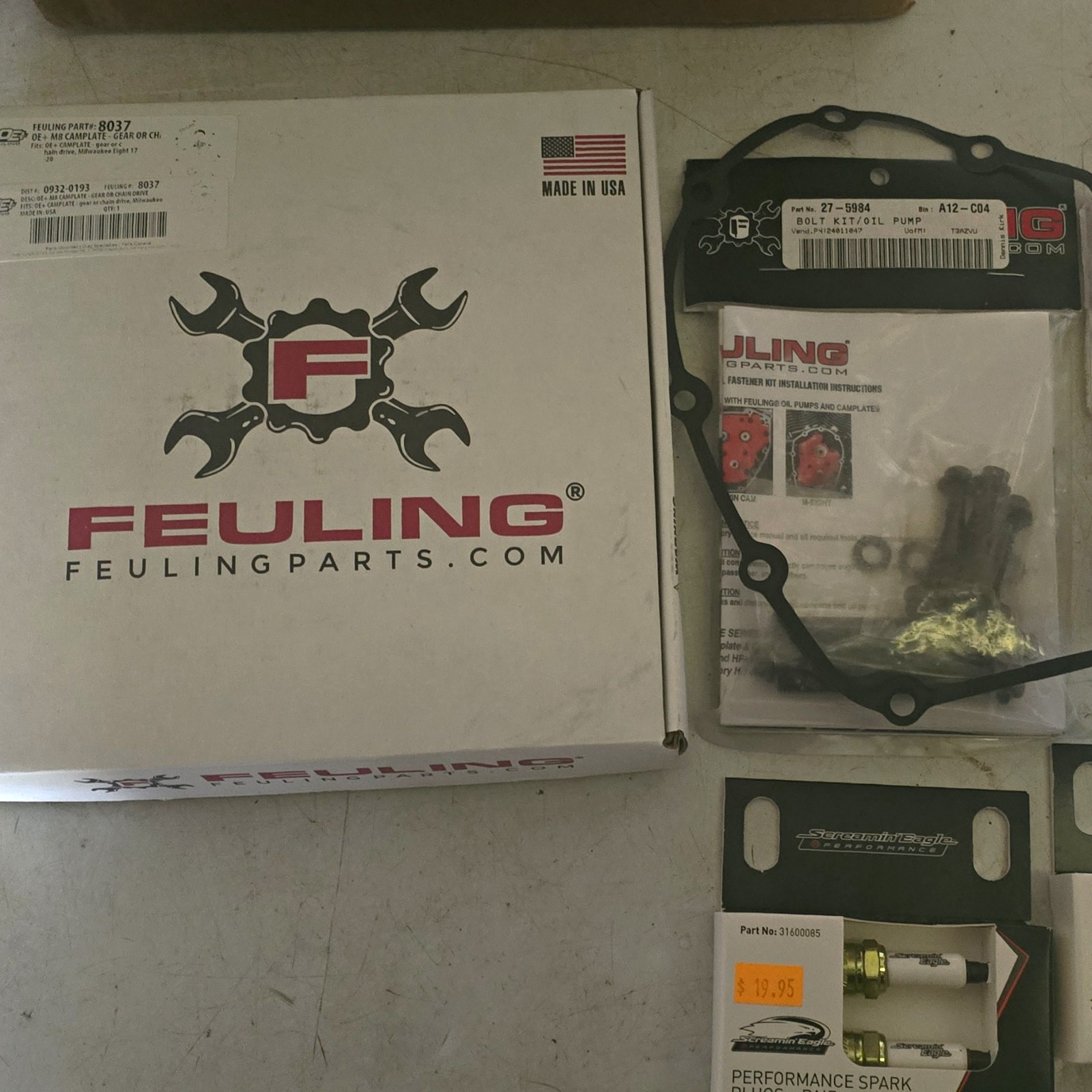 Fueling Parts OE+ M8 Camplate #8037  Fit M8 Harley Davidson extra parts included