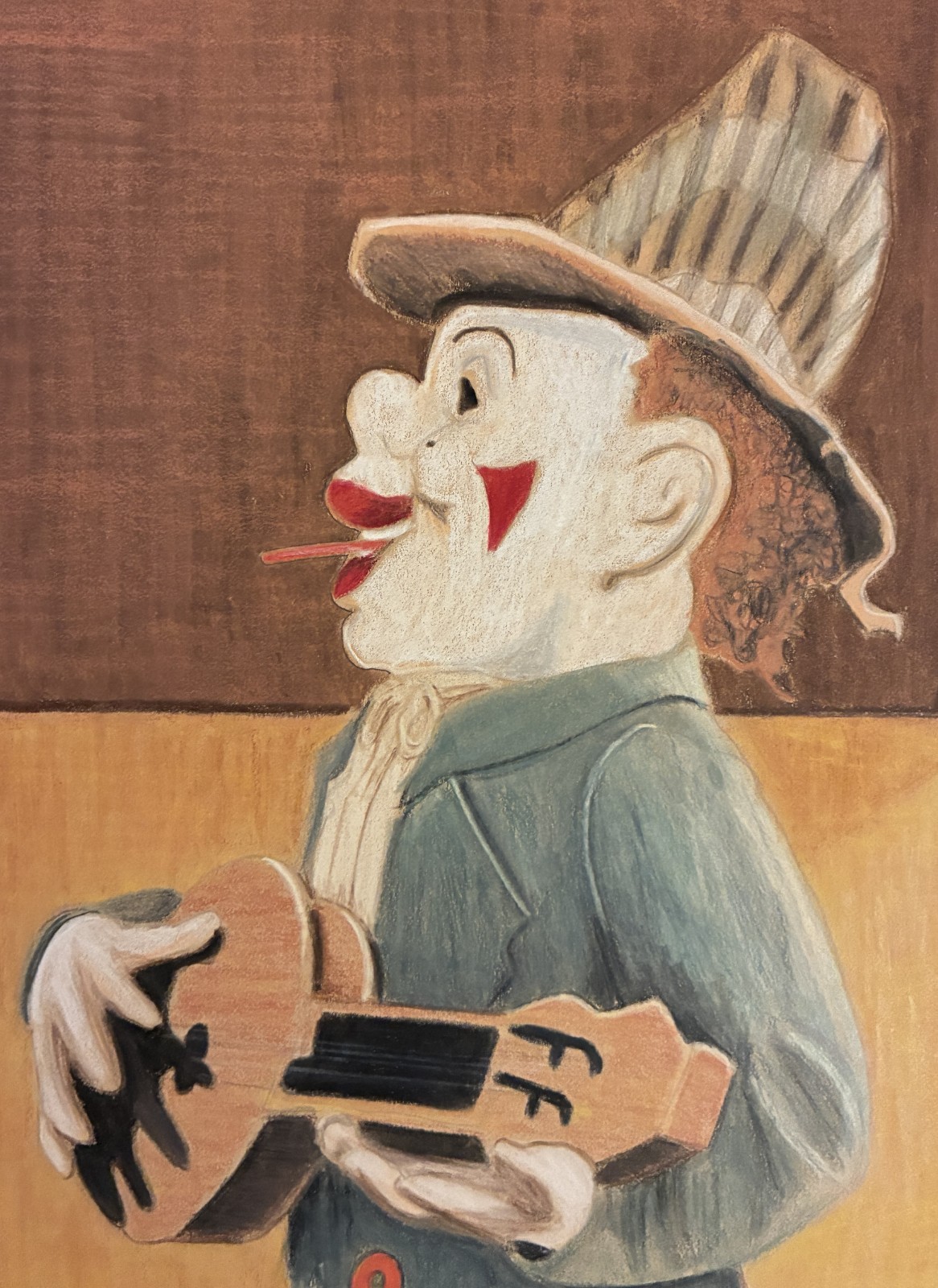 Original Michelle Wilby Friesenhahn Signed Circus Clown Painting Framed Original Michelle Wilby Friesenhahn Signed Circus Clown Painting Framed