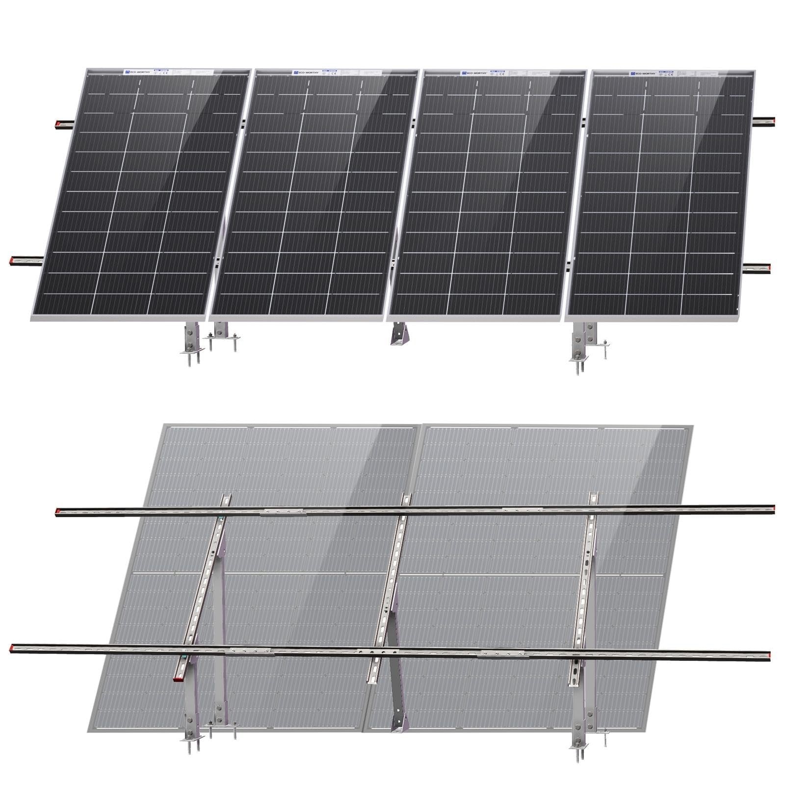 ECO-WORTHY Upgraded Solar Ground Mount Adjustable Multi-Pieces Solar Panel Mo... ECO-WORTHY Upgraded Solar Ground Mount Adjustable Multi-Pieces Solar Panel Mo...