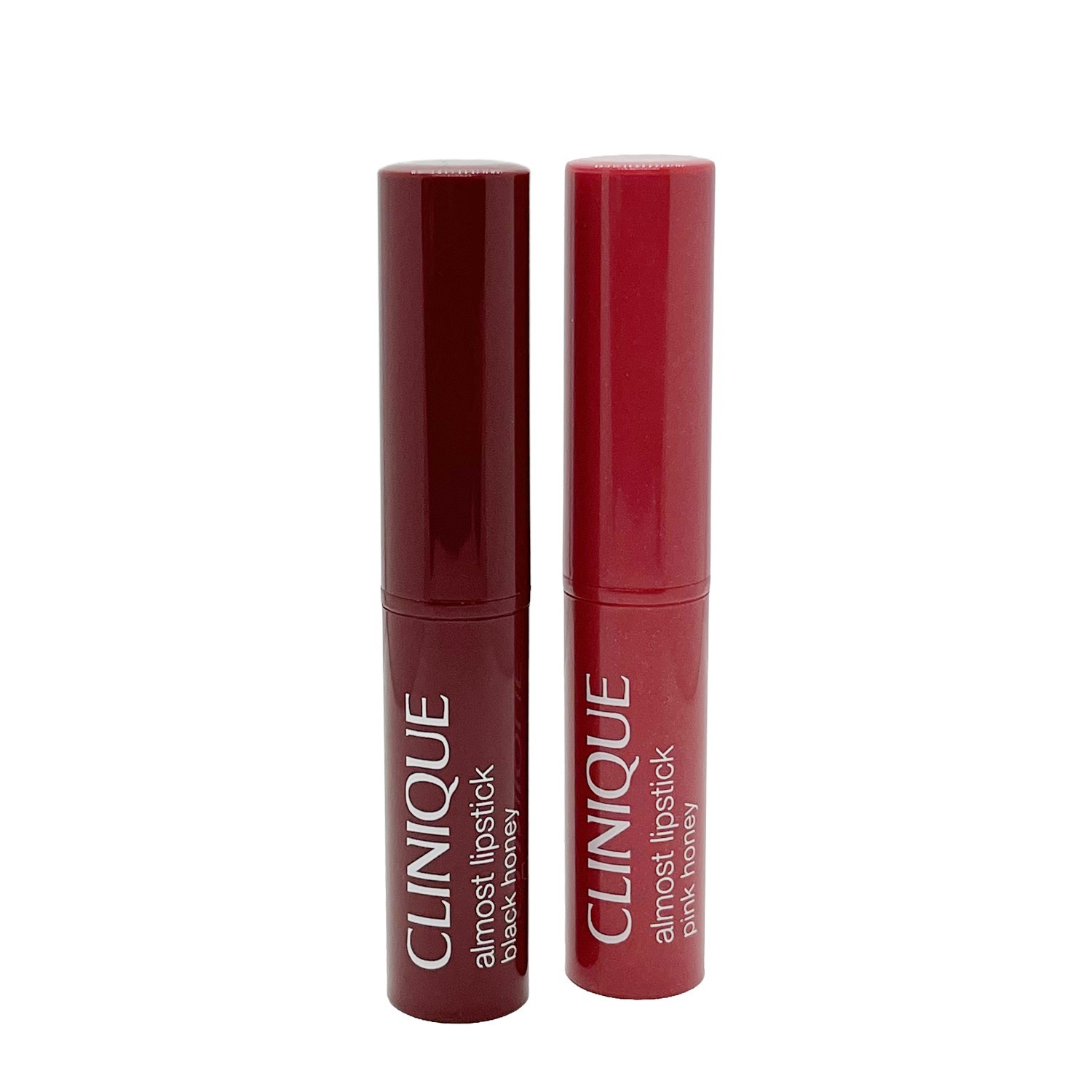 Clinique Almost Lipstick - Black Honey & Pink Honey, 1.2g Travel Size DUO, NEW Clinique Almost Lipstick - Black Honey & Pink Honey, 1.2g Travel Size DUO, NEW