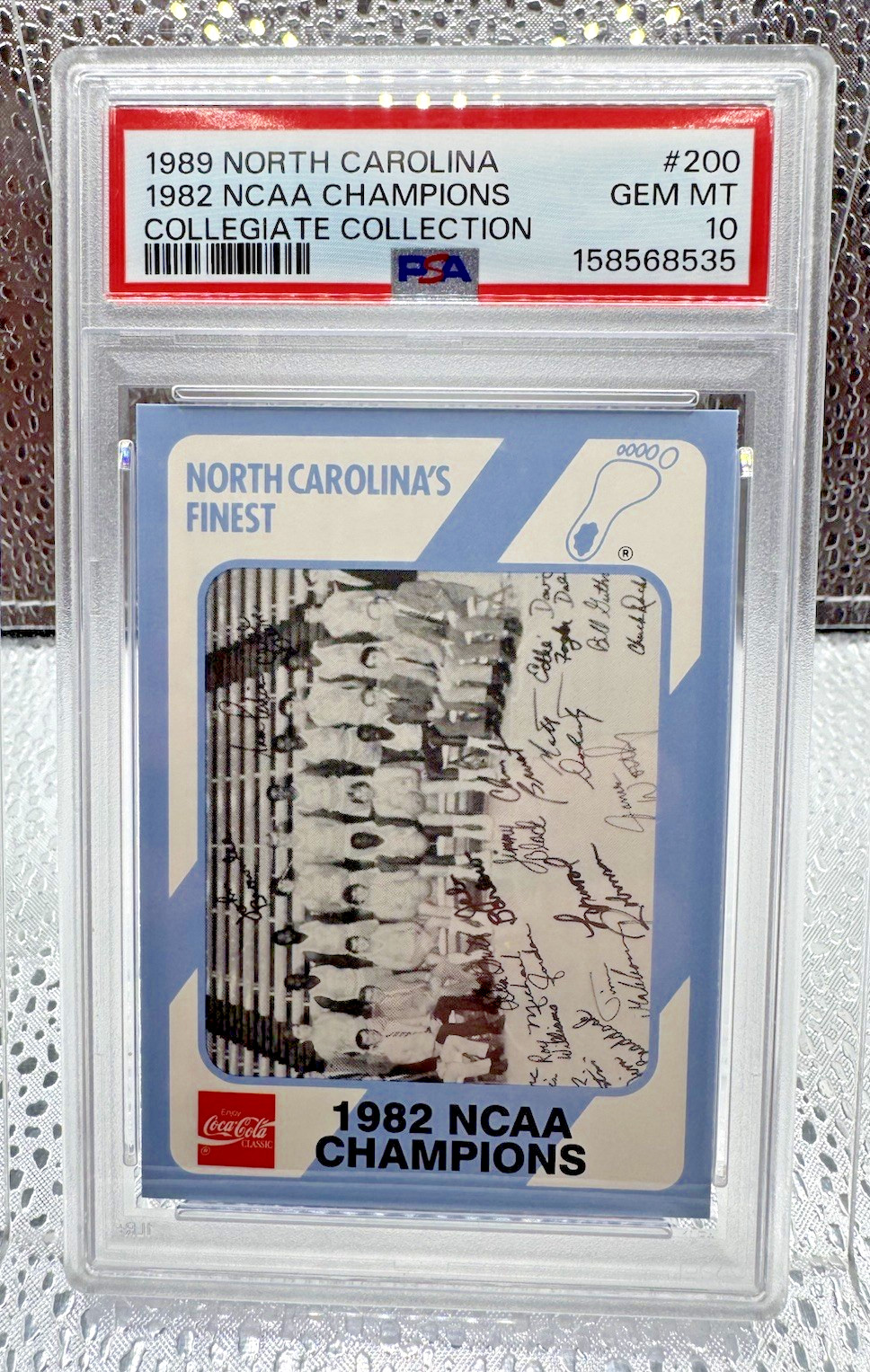 1989 Collegiate Collection - UNC NCAA Champions - Michael Jordan #200 PSA 10 1989 Collegiate Collection - UNC NCAA Champions - Michael Jordan #200 PSA 10