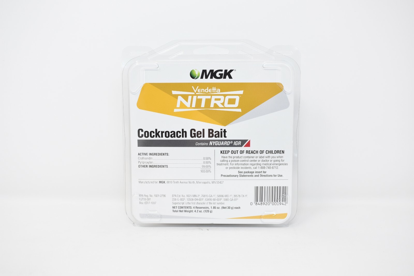 Vendetta Nitro Cockroach Gel Controls All Types 4 Tubes Included by MGK Vendetta Nitro Cockroach Gel Controls All Types 4 Tubes Included by MGK