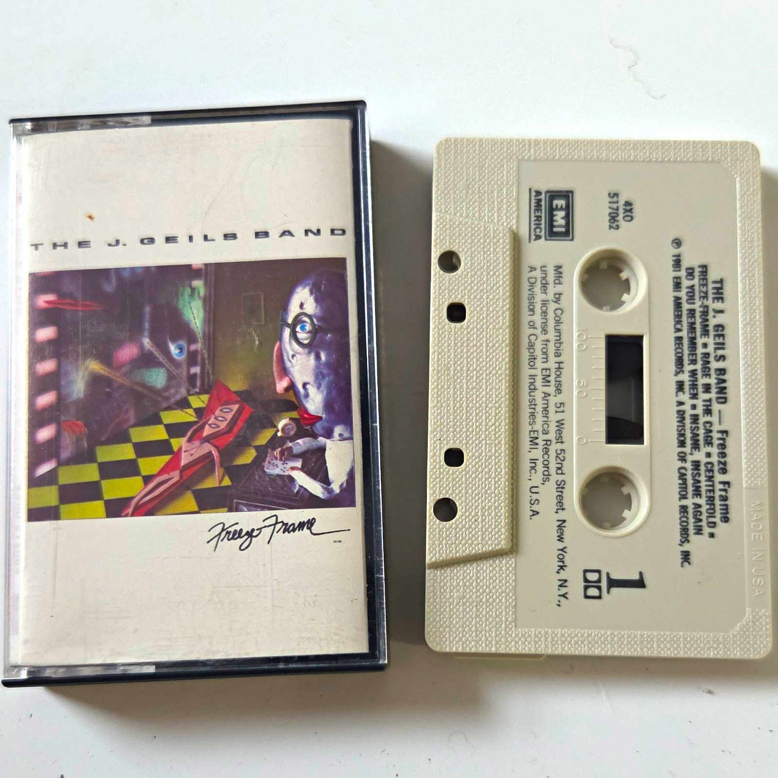 The J. Geils Band Freeze-Frame Cassette EMI America 1981 Rock Album 4XO 517062