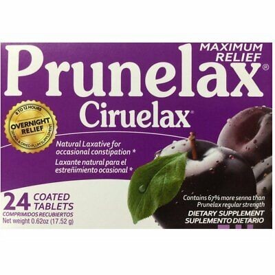 Prunelax Ciruelax Maximum Strength Natural Laxative Tablets Gluten Free 24 Count Prunelax Ciruelax Maximum Strength Natural Laxative Tablets Gluten Free 24 Count