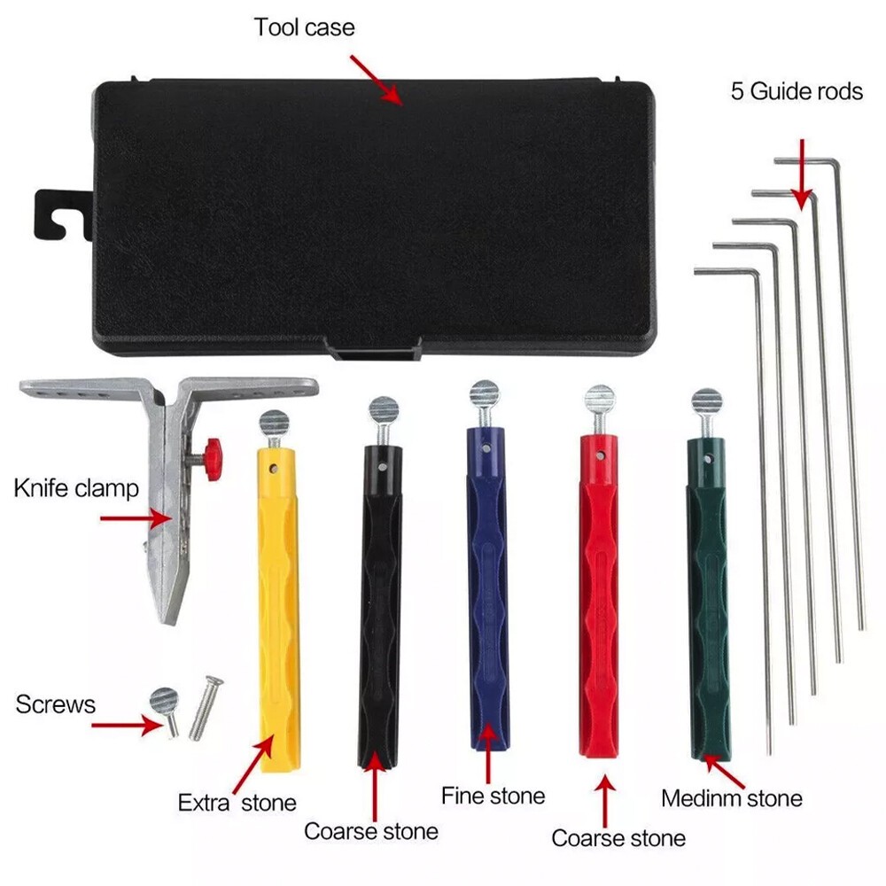 For Lansky Deluxe Tool Knife Sharpener Deluxe 5-WhetstonesSet Sharpening System;