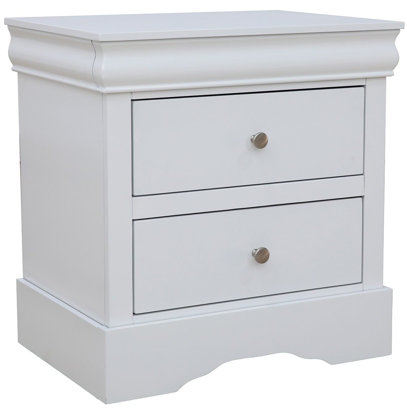 Fully Assembled 2-Drawer Nightstand, Solid Wood Bedside Table Fully Assembled 2-Drawer Nightstand, Solid Wood Bedside Table