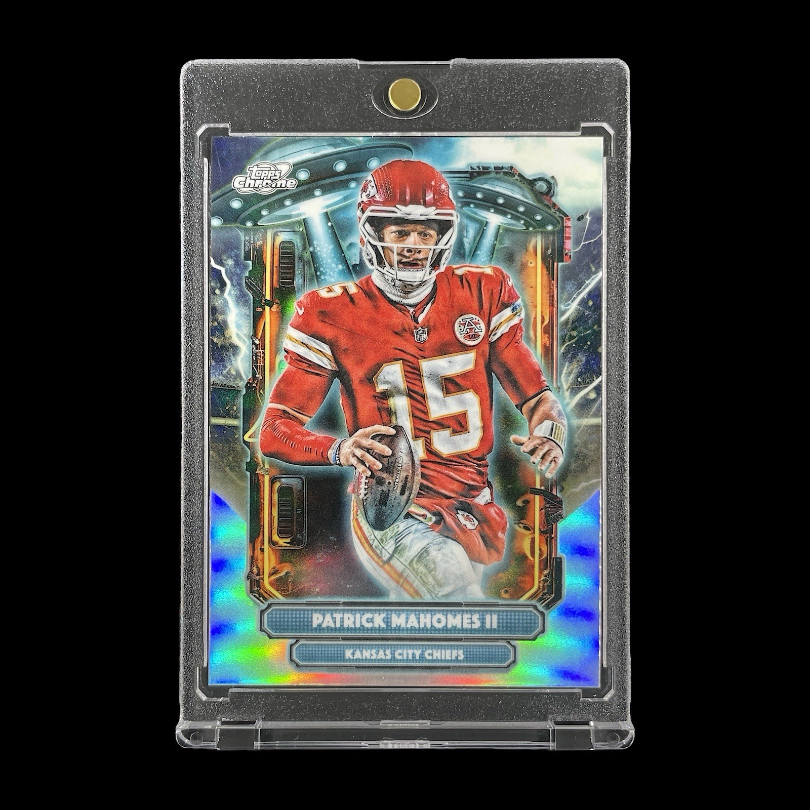 PATRICK MAHOMES UFO SPACE REFRACTOR HOLO CARD 2025 Topps Chrome Cosmic - Chiefs