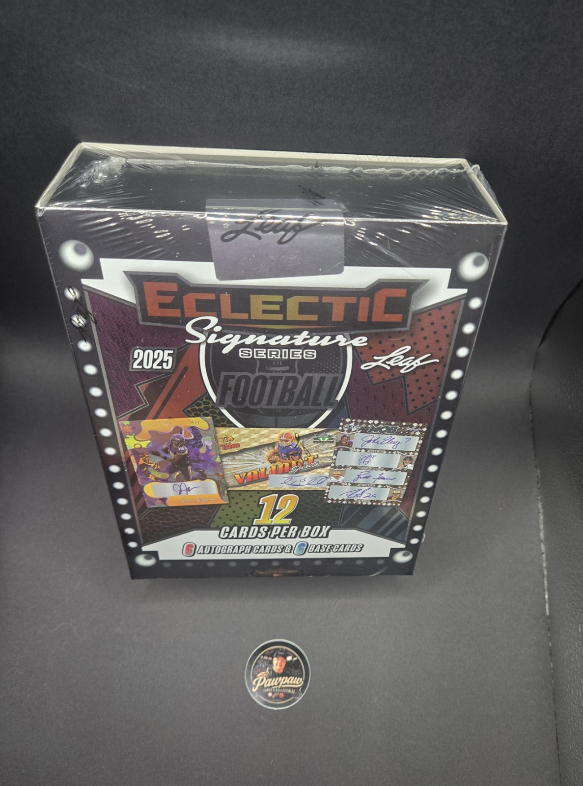 2025 Leaf Eclectic Signature Series Football Hobby Box SEALED 6 AUTOS