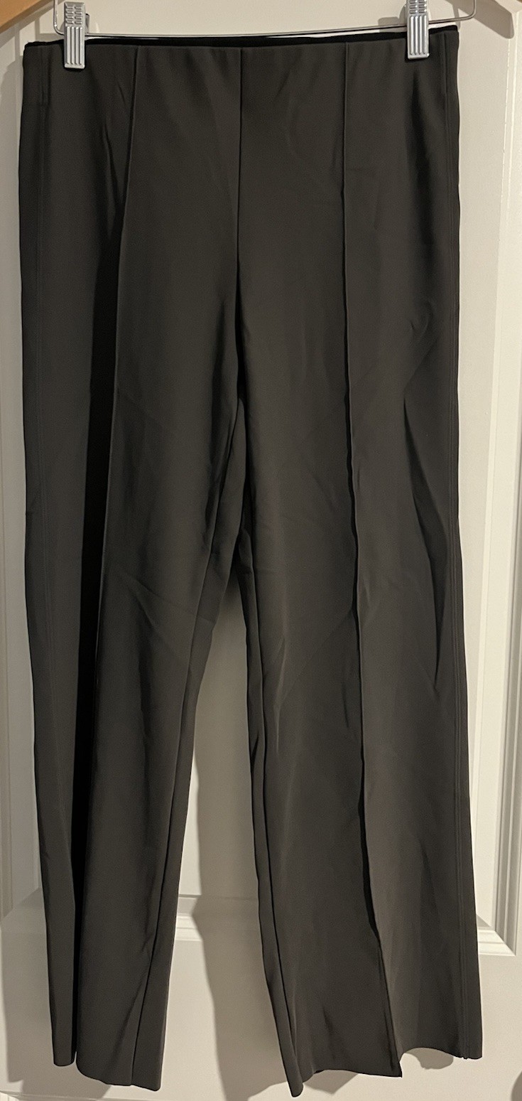 Athleta Women’s Cropped Straight Leg Athleisure Pants Dark Gray Green Stretch S