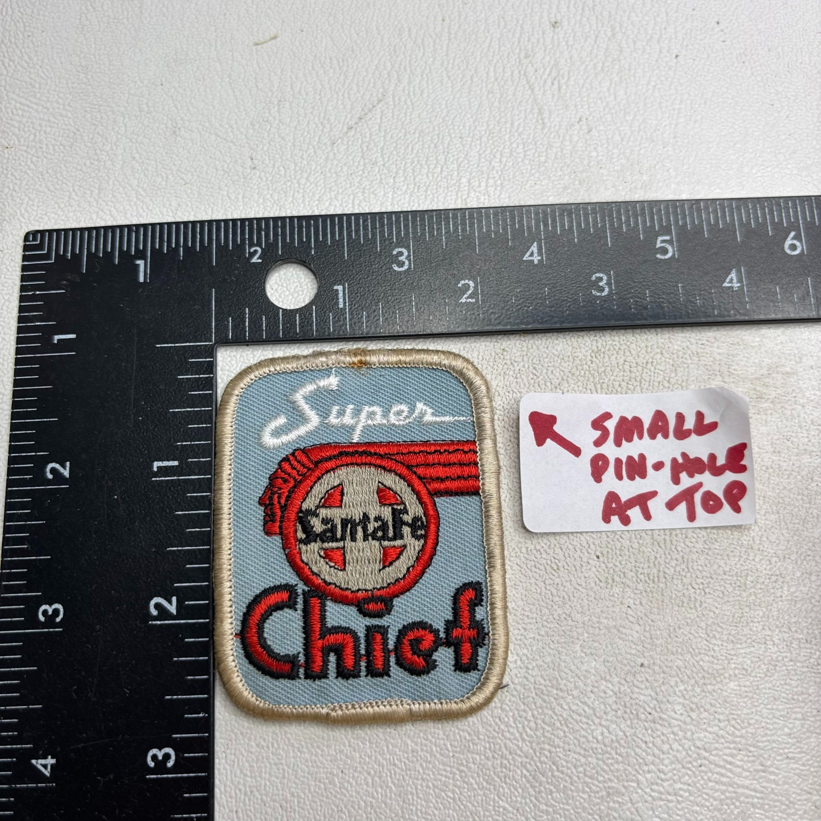 Vtg As-Is-Pin-Hole SANTA FE SUPER CHIEF Railroad Train Patch 23YA