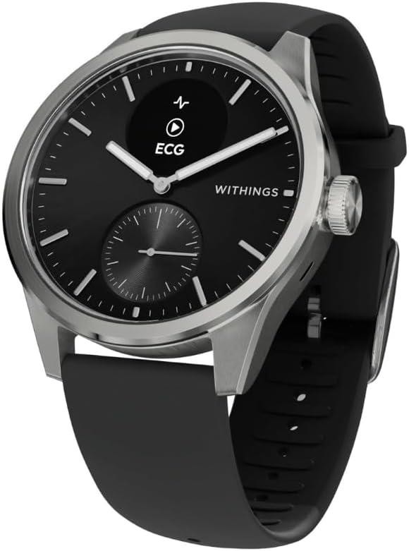 Withings Scanwatch 2 42MM Stainless Steel Case Black Band HWA10-Model4 Excellent Withings Scanwatch 2 42MM Stainless Steel Case Black Band HWA10-Model4 Excellent