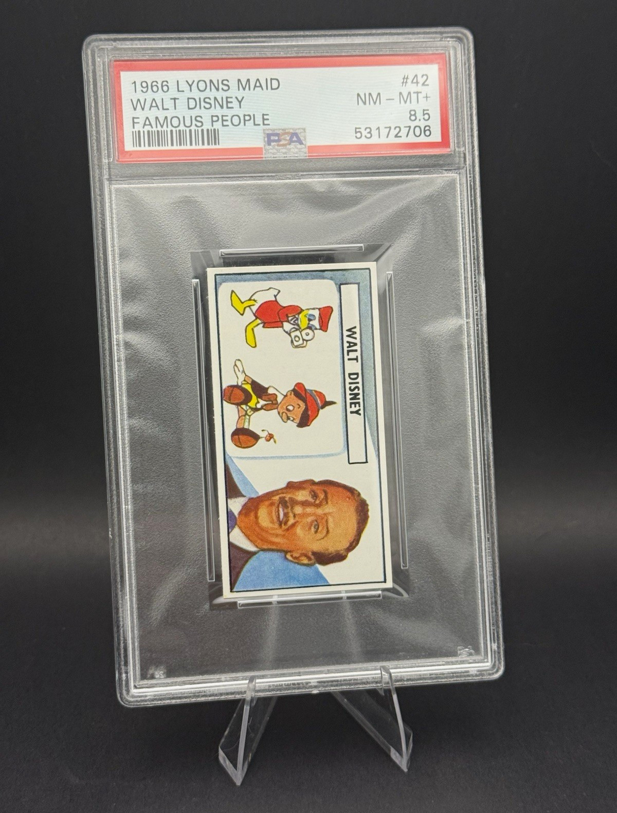 Lyons Maid 1966 Famous People #42 Walt Disney PSA 8.5 Graded 53172706
