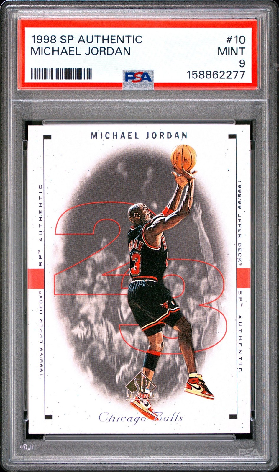 Iconic 1998 Upper Deck SP Authentic #10 Michael Jordan PSA 9 Iconic 1998 Upper Deck SP Authentic #10 Michael Jordan PSA 9