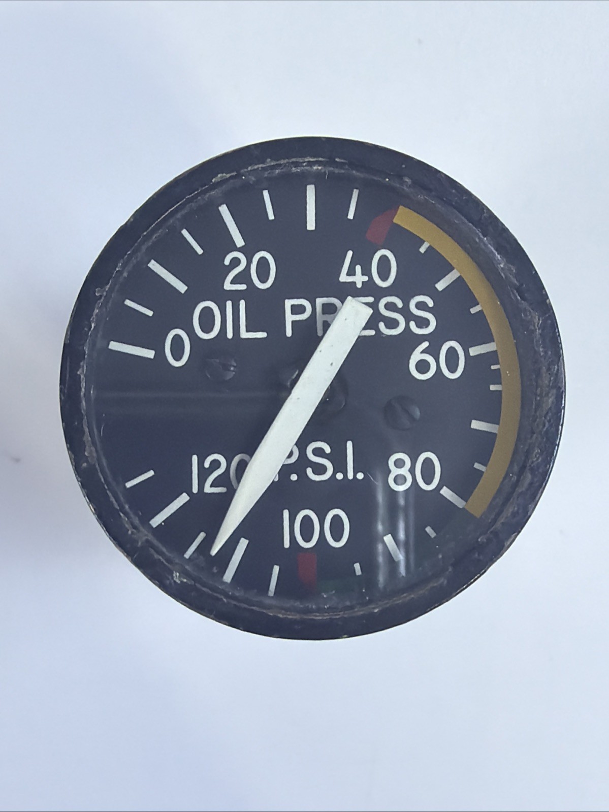 Bendix Corporation Oil Pressure Indicator 26V 400Hz 0-120 PSI P/N: 3571810-0007 Bendix Corporation Oil Pressure Indicator 26V 400Hz 0-120 PSI P/N: 3571810-0007