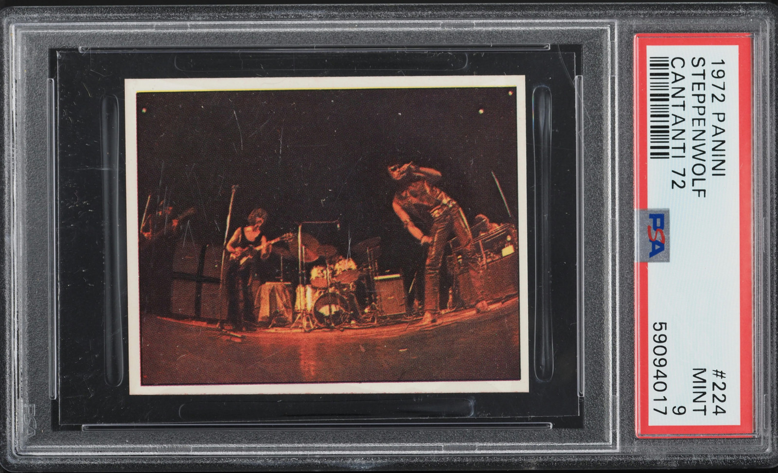 STEPPENWOLF 1972 Panini Cantanti 72 #224 PSA 9 - POP 2. NONE HIGHER