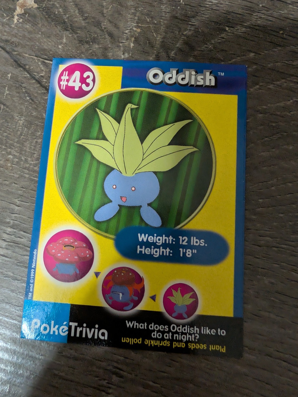 (VP) Pokémon Card - Oddish - #43 Poketrivia VINTAGE LP