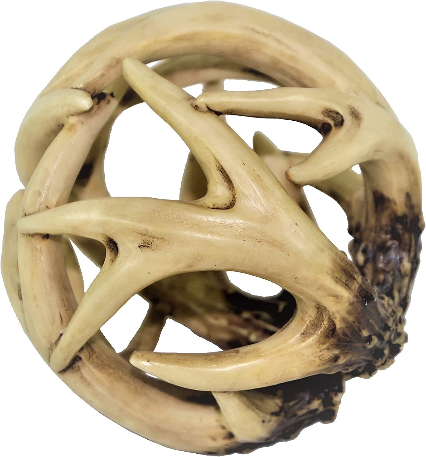 Decorative Entwined Rattan Antler Ball 4.25\