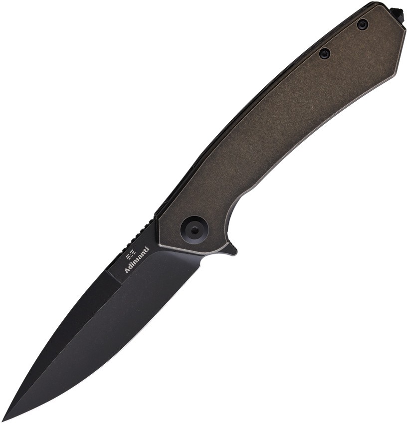 Ganzo Knives Skimen Framelock Bronze Folding Knife - stonewash finish