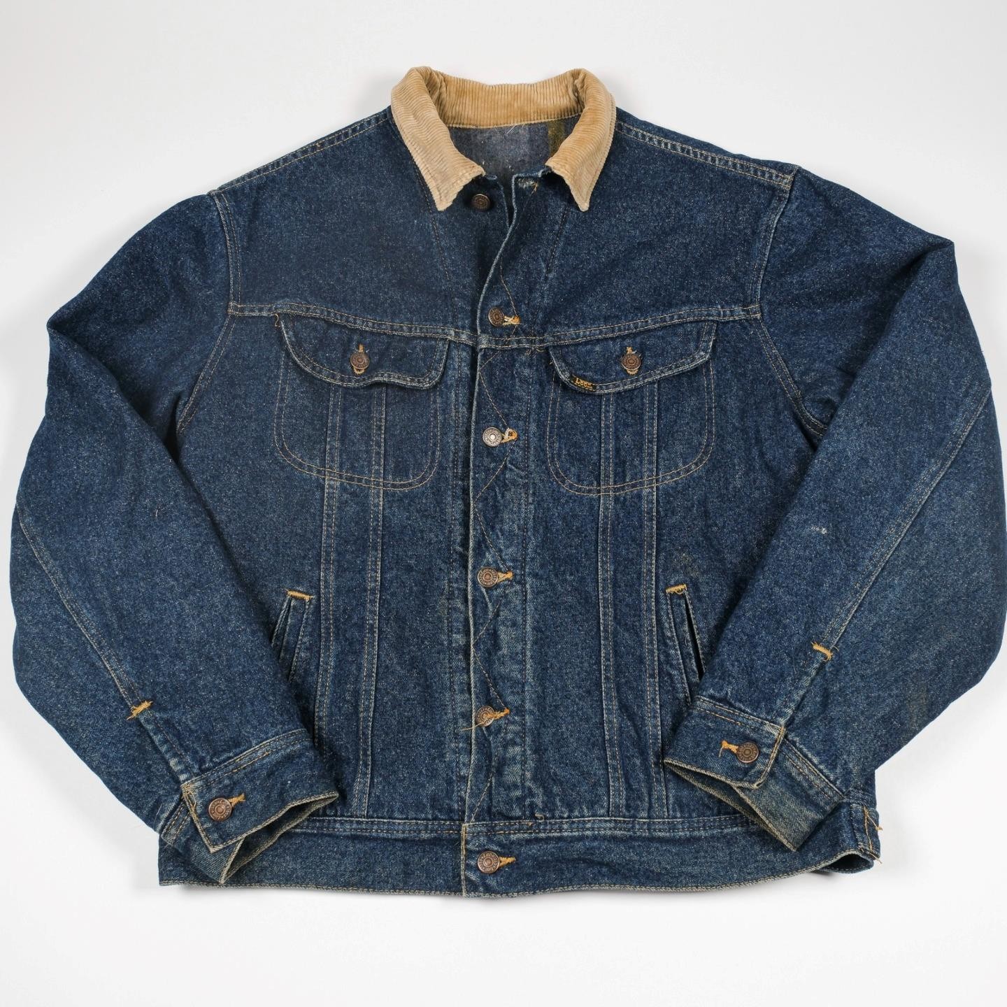 Vintage 70s/80s Lee Storm Rider Blanket Lined Denim Trucker Jean Jacket 44L XL