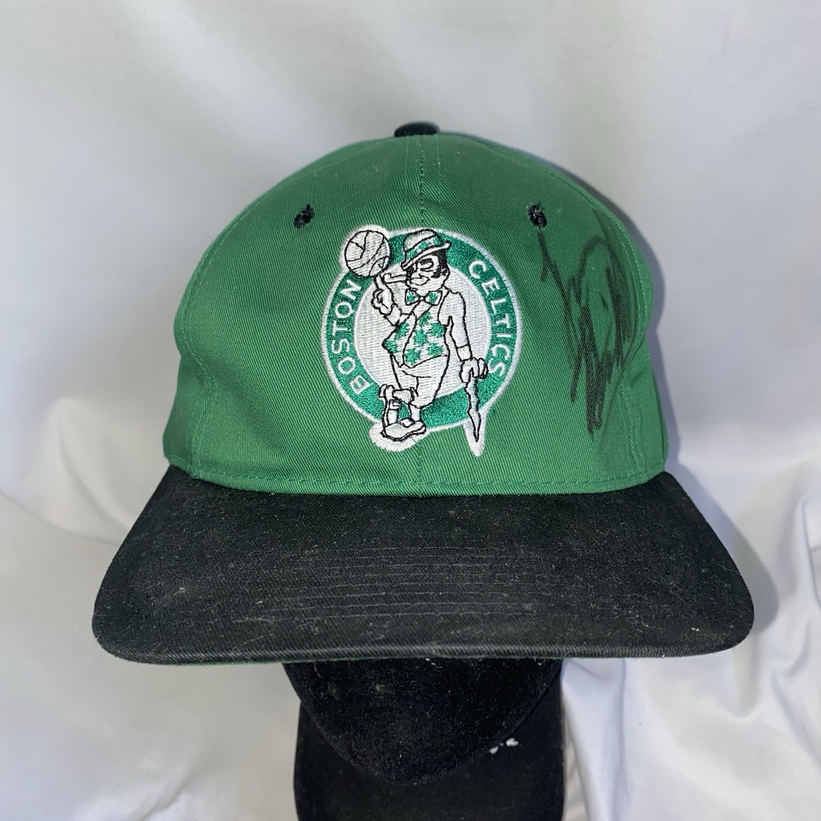 Vintage Boston Celtics The G Cap Plain Logo Snapback Hat Cap NBA Autograph