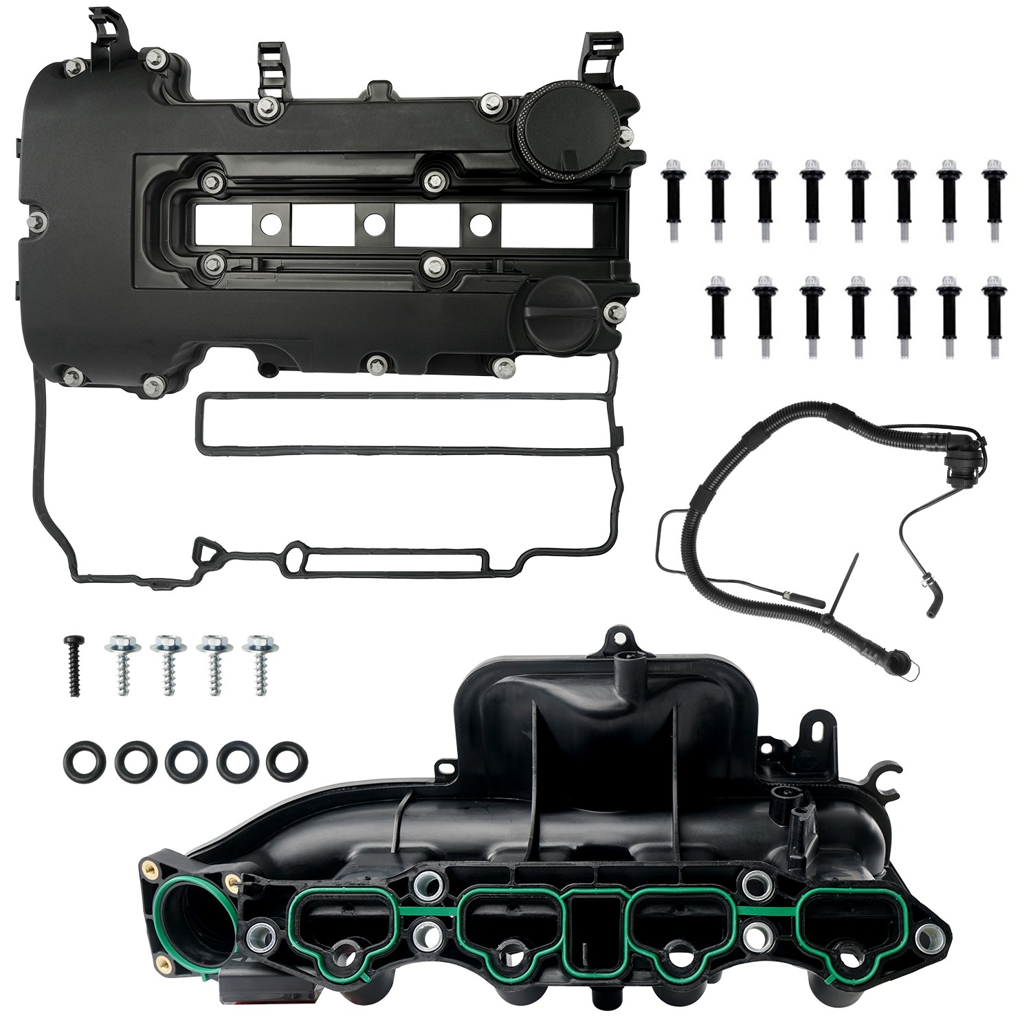 Intake Manifold & Valve Cover Kit for 12-21 Chevy Cruze Sonic Buick 1.4L 615-380