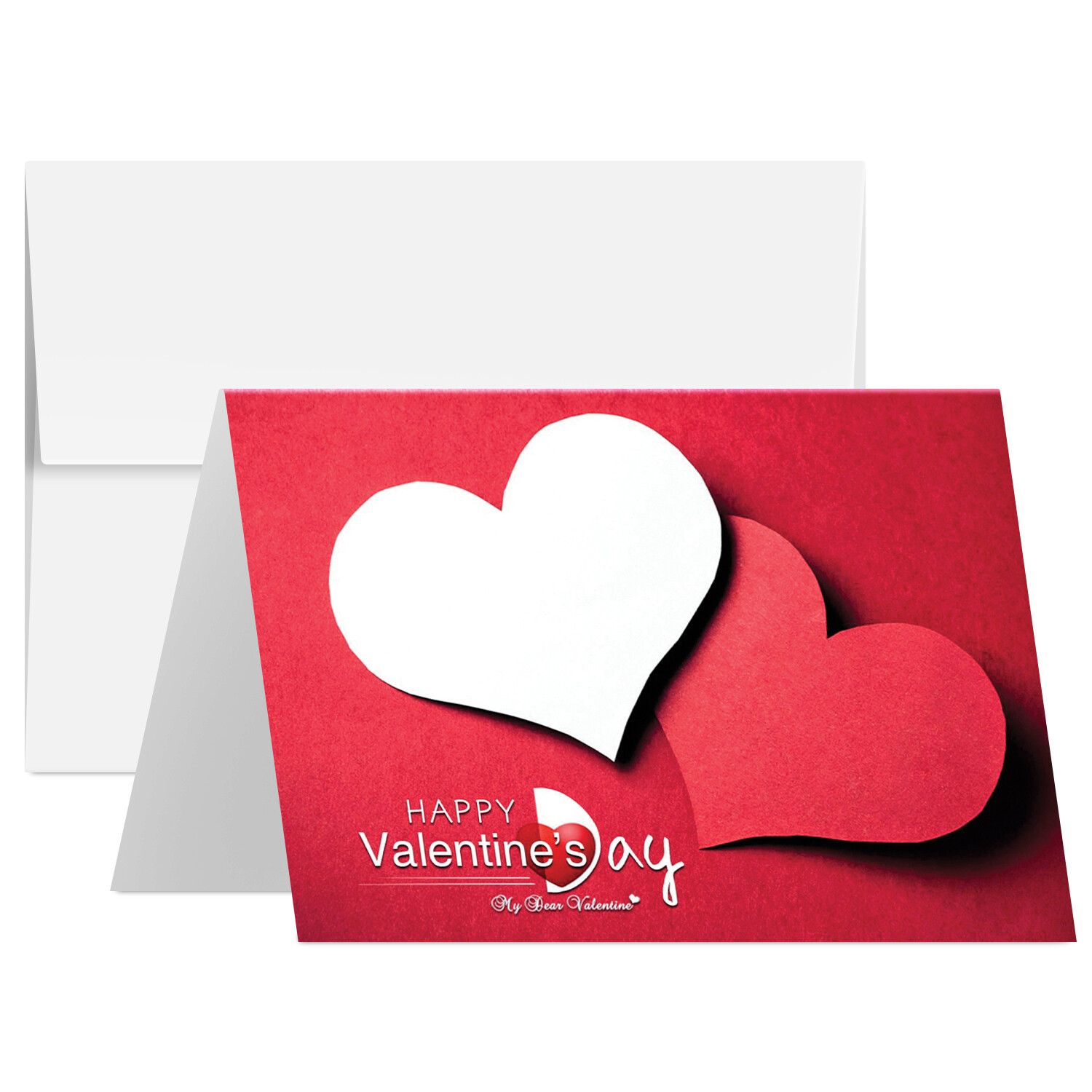 Valentine\'s Day Greeting Cards & Envelopes, Red & White Hearts, A7 Size, 25 Qty Valentine\'s Day Greeting Cards & Envelopes, Red & White Hearts, A7 Size, 25 Qty