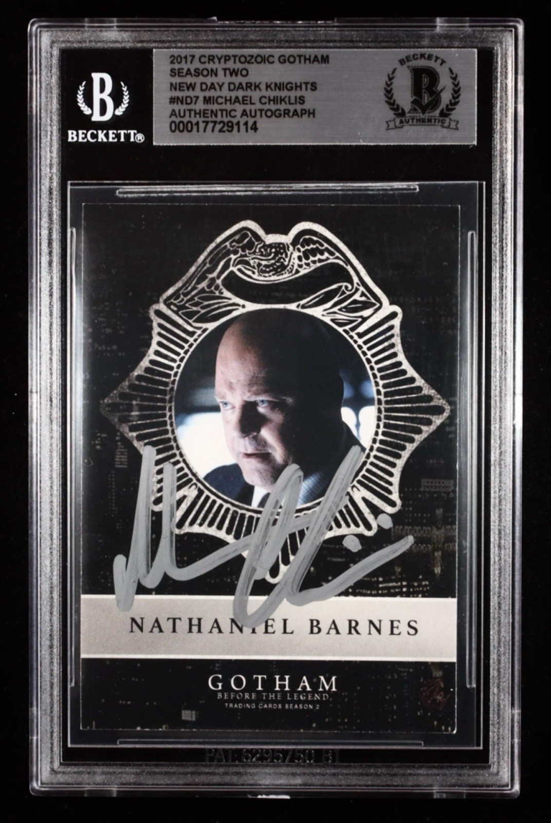 Michael Chiklis Signed 2017 Cryptozoic Gotham Season 2 Trading Card (BAS)