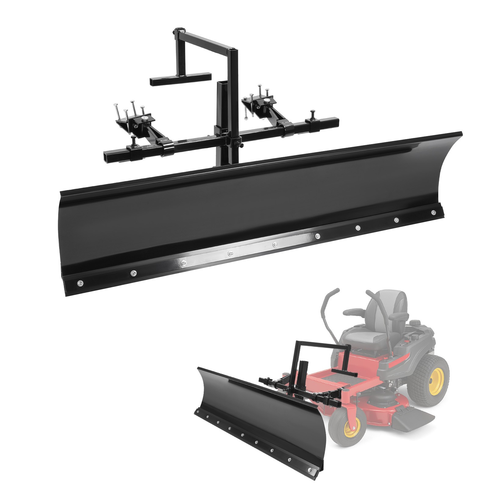 For Zero Turn Mower Snow Plow 5 ft 60 in Snow Blade Adjustable Universal