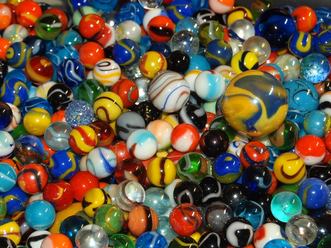 2 pounds Assorted Premium Mega Marbles 5/8\