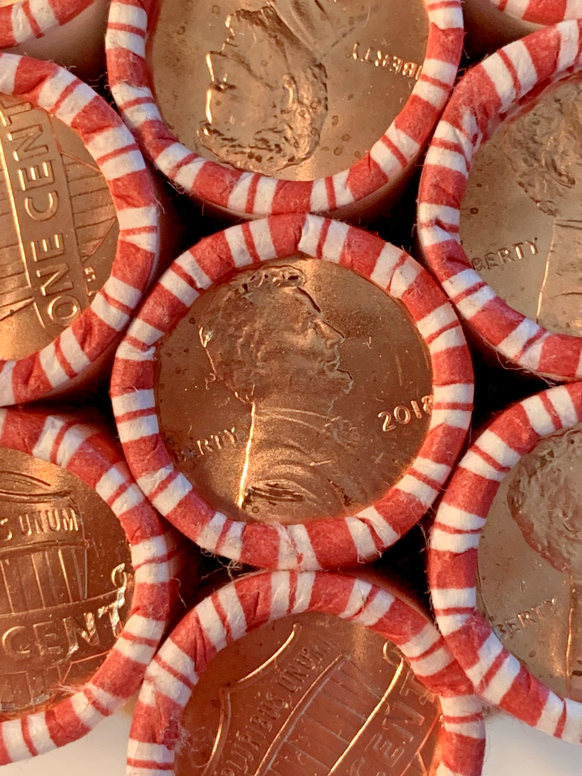2018-P Original Bank Wrapped Uncirculated Lincoln Cent ONE Roll - OBW 50 Pennies