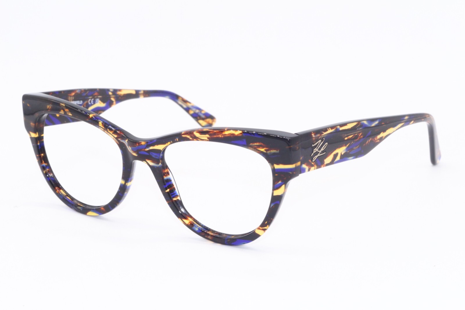 NEW KARL LAGERFELD KL6065 430 BLUE GOLD TORT AUTHENTIC DESIGNER EYEGLASSES 53-18