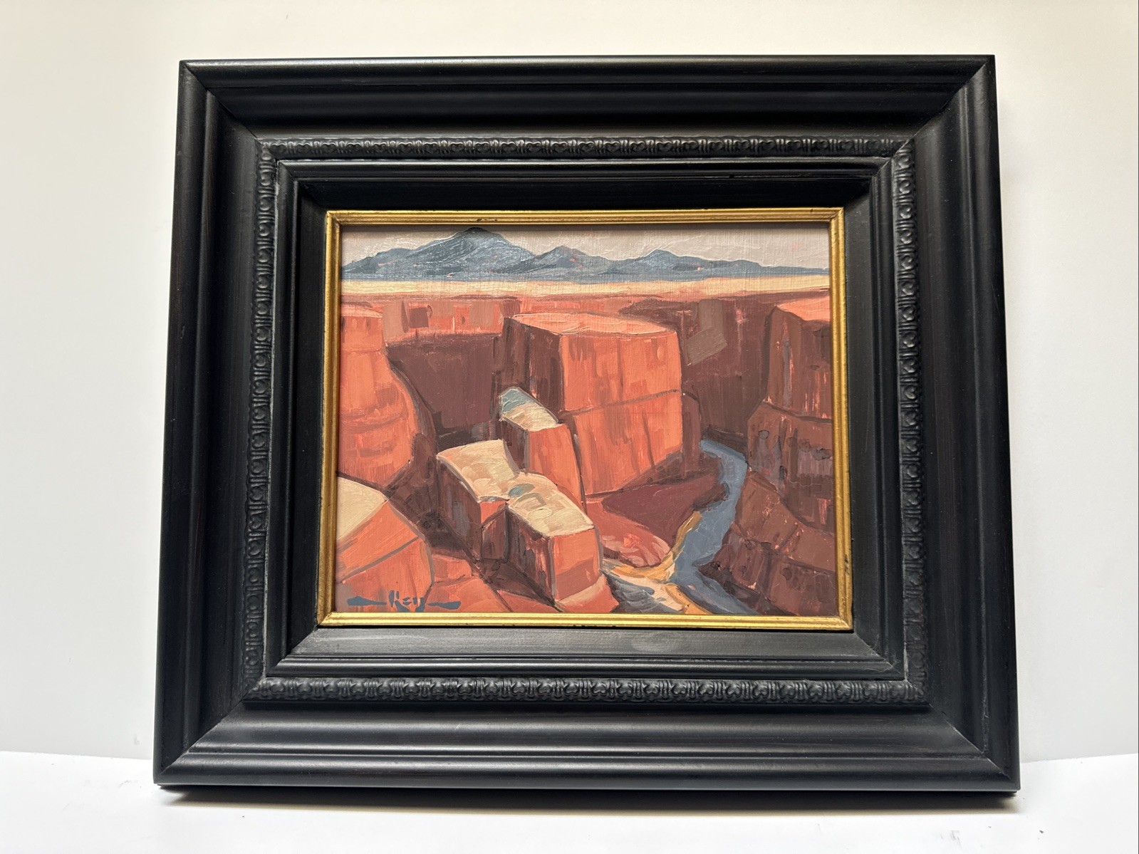 Grand Canyon Landscape Painting Listed Famous Matthew Reynolds 10” Oil Rare
