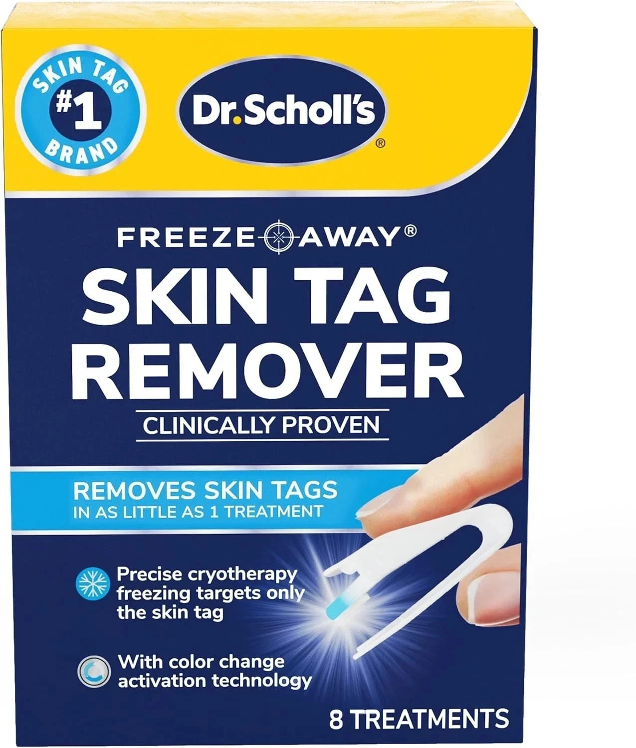 Dr. Scholl\'s Freeze Away Skin Tag Remover Kit, 8 8 Count (Pack of 1), White