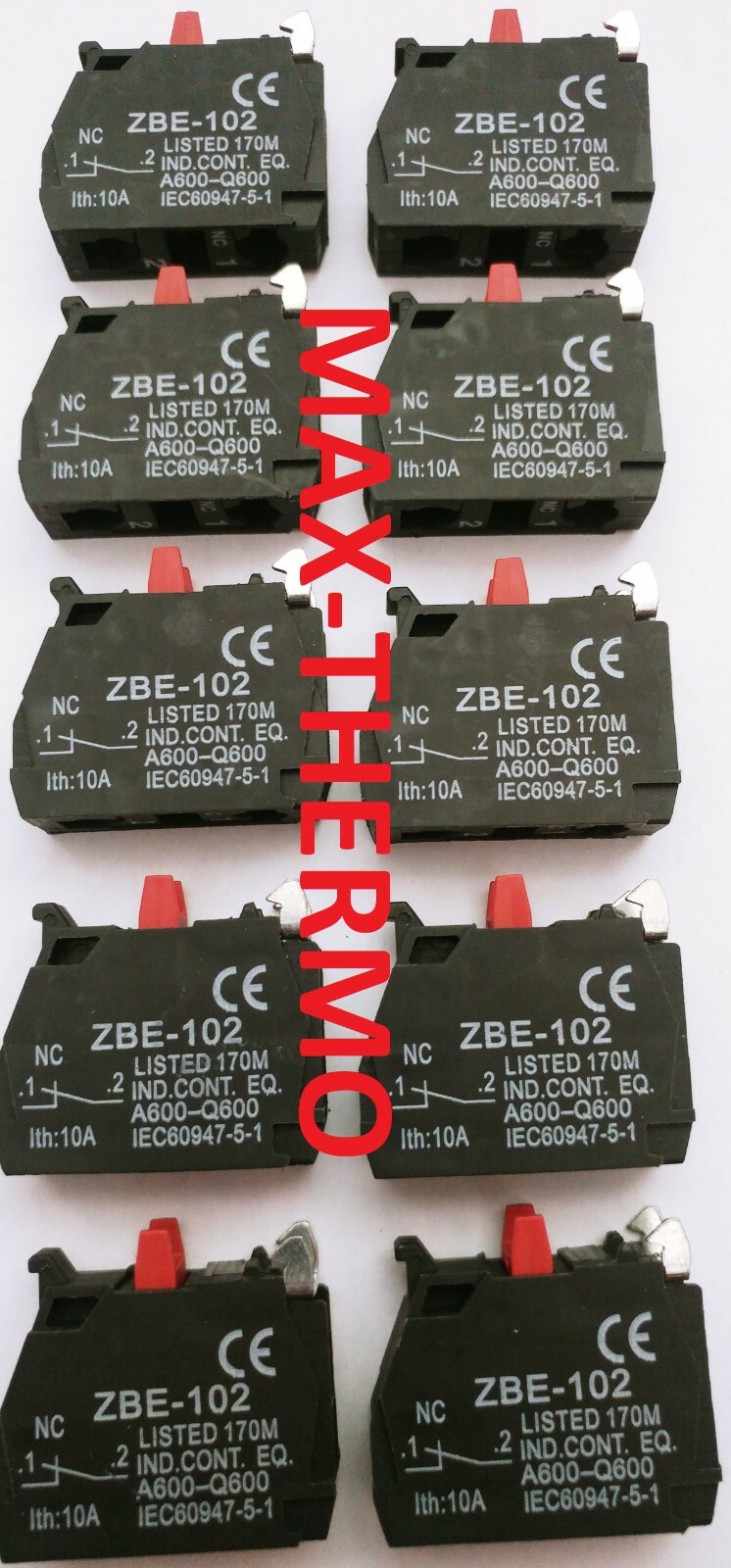LOT OF 10 PCS zbe102 FITS FOR TELEMECANIQUE Schneider CONTACT BLOCK ZBE-102 N.C 