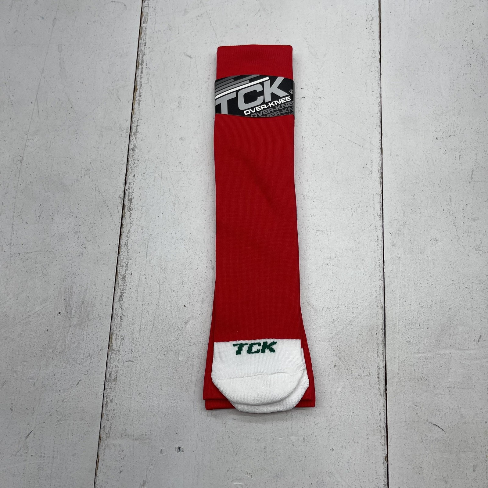 TCK Over Knee Socks Mens XL Scarlet Red Athletic TCK-DRY Blister Control