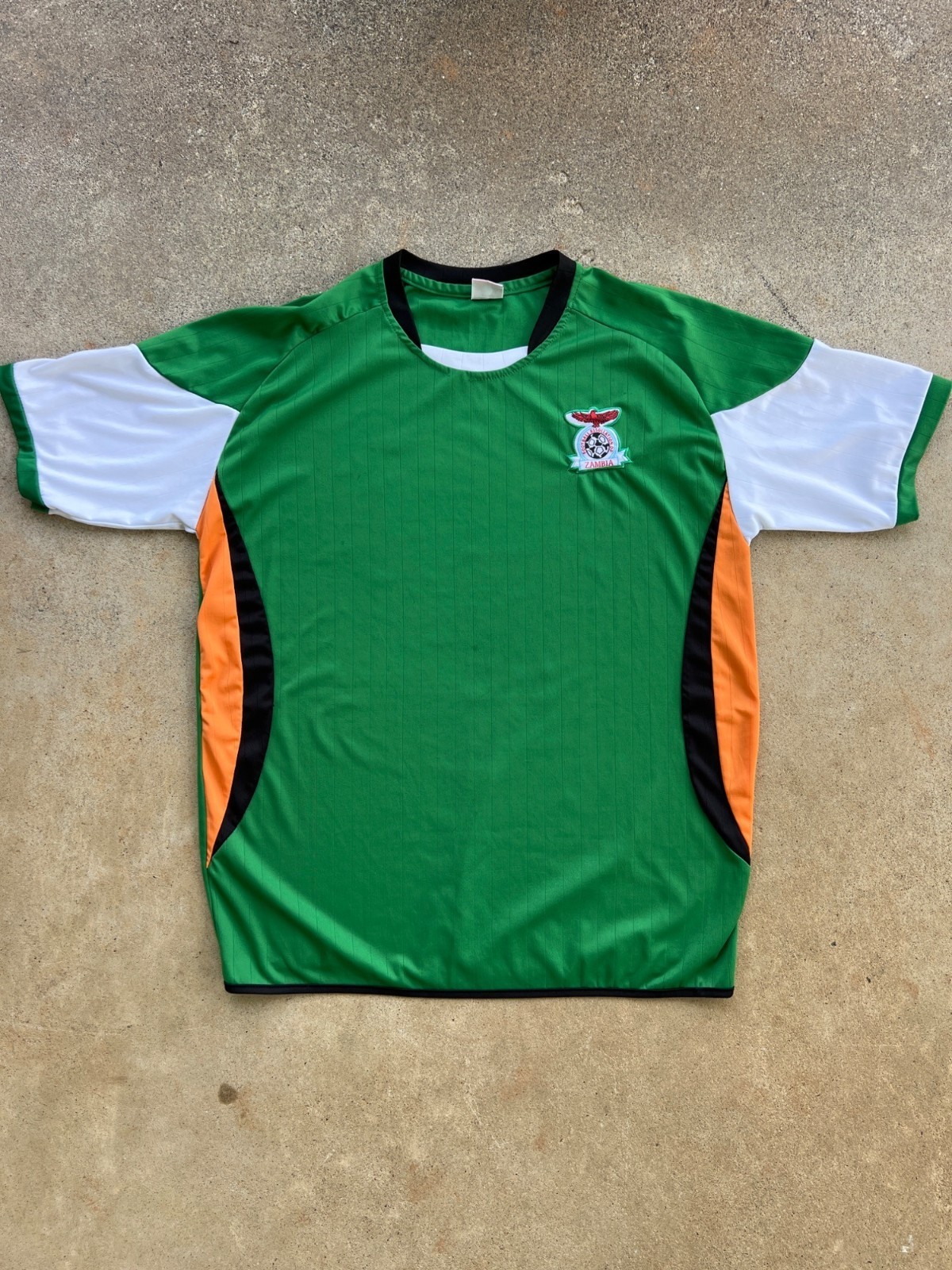 Vintage Zambia National Football Team Soccer Green Jersey XXXL R3