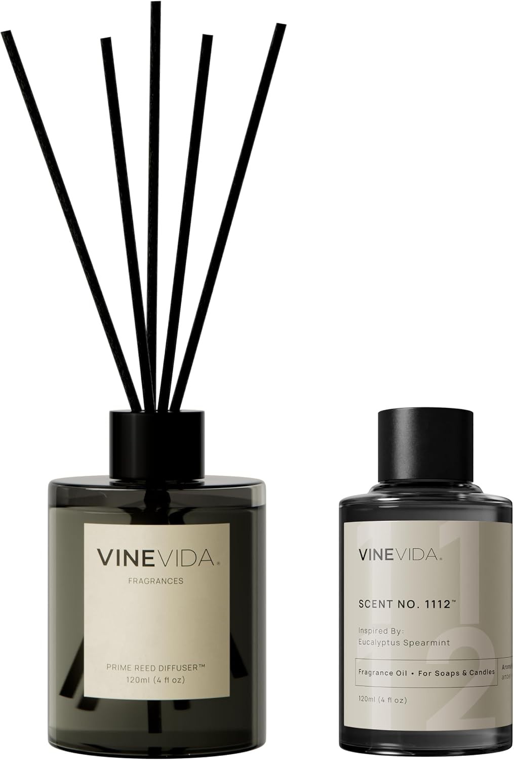 Eucalyptus Spearmint Reed Diffuser for Home & Bathroom, Long-Lasting